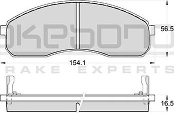 Akebono AN-8021KE - Тормозные колодки, дисковые, комплект autosila-amz.com