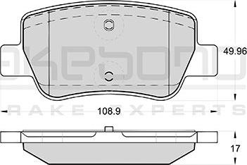 Akebono AN-8199WK - Тормозные колодки, дисковые, комплект autosila-amz.com