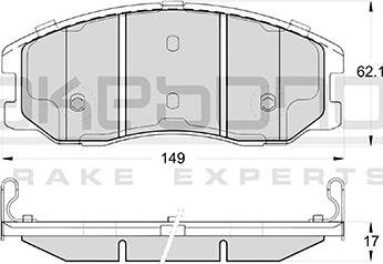 Akebono AN-8143WK - Тормозные колодки, дисковые, комплект autosila-amz.com