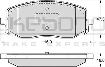Akebono AN-8142WKE - Тормозные колодки, дисковые, комплект autosila-amz.com