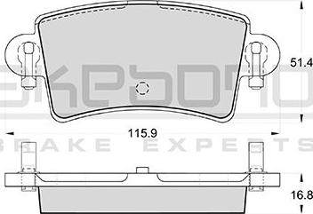 Akebono AN-8155K - Тормозные колодки, дисковые, комплект autosila-amz.com