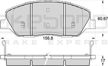 Akebono AN-8163WK - Тормозные колодки, дисковые, комплект autosila-amz.com