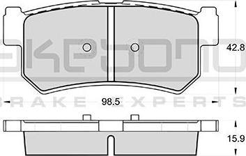 Akebono AN-8167WKE - Тормозные колодки, дисковые, комплект autosila-amz.com