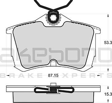 Akebono AN-8110WK - Тормозные колодки, дисковые, комплект autosila-amz.com