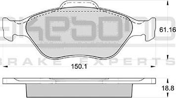 Akebono AN-8182K - Тормозные колодки, дисковые, комплект autosila-amz.com