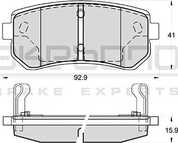 Akebono AN-8139WK - Тормозные колодки, дисковые, комплект autosila-amz.com