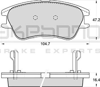 Akebono AN-8132WK - Тормозные колодки, дисковые, комплект autosila-amz.com