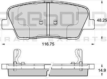 Akebono AN-8206WK - Тормозные колодки, дисковые, комплект autosila-amz.com