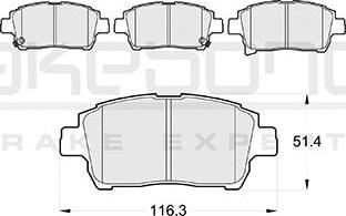 Akebono AN-8203WK - Тормозные колодки, дисковые, комплект autosila-amz.com