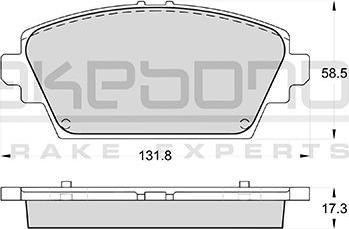 Akebono AN-8218KE - Тормозные колодки, дисковые, комплект autosila-amz.com