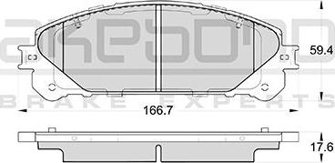 Akebono AN-8213K - Тормозные колодки, дисковые, комплект autosila-amz.com