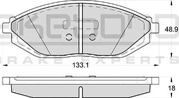 Akebono AN-8236K - Тормозные колодки, дисковые, комплект autosila-amz.com