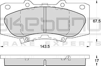 Akebono AN-8221WK - Тормозные колодки, дисковые, комплект autosila-amz.com