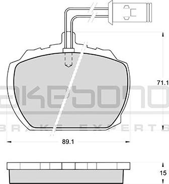 Akebono AN-3994K - Тормозные колодки, дисковые, комплект autosila-amz.com