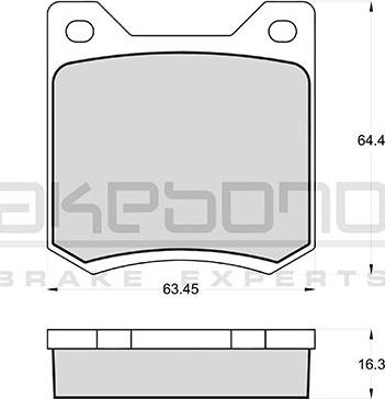 Akebono AN-3995KE - Тормозные колодки, дисковые, комплект autosila-amz.com