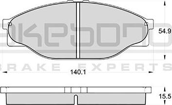 Akebono AN-333KE - Тормозные колодки, дисковые, комплект autosila-amz.com