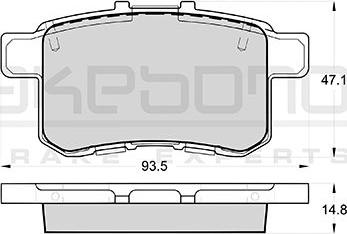 Akebono AN-740WK - Тормозные колодки, дисковые, комплект autosila-amz.com