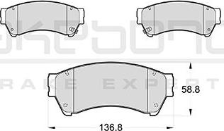 Akebono AN-759WK - Тормозные колодки, дисковые, комплект autosila-amz.com