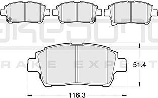 Akebono AN-760WKE - Тормозные колодки, дисковые, комплект autosila-amz.com