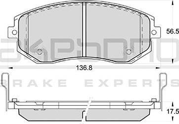 Akebono AN-771WKE - Тормозные колодки, дисковые, комплект autosila-amz.com