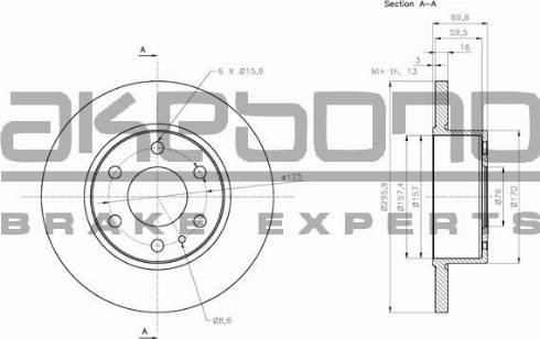 Akebono BN-0909 - Тормозной диск autosila-amz.com