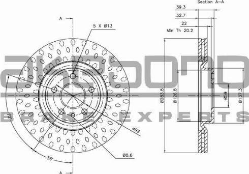 Akebono BN-0901 - Тормозной диск autosila-amz.com