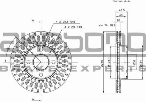 Akebono BN-0978 - Тормозной диск autosila-amz.com