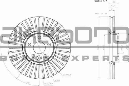 Akebono BN-0443 - Тормозной диск autosila-amz.com