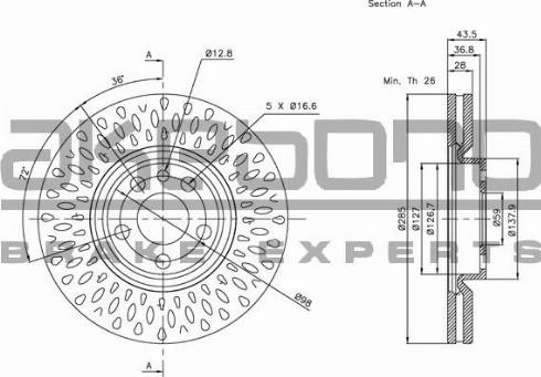 Akebono BN-0486 - Тормозной диск autosila-amz.com