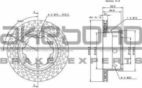 Akebono BN-0474 - Тормозной диск autosila-amz.com