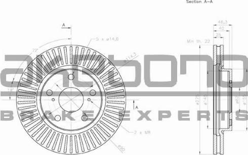 Akebono BN-0478 - Тормозной диск autosila-amz.com