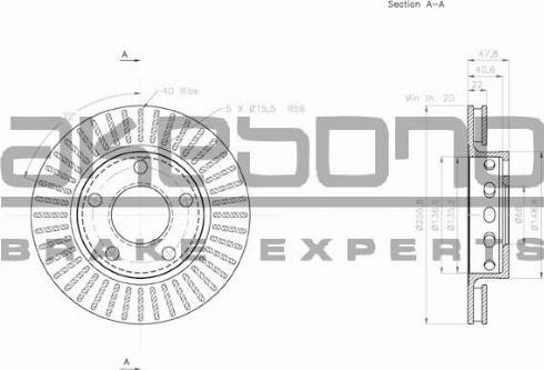 Akebono BN-0594 - Тормозной диск autosila-amz.com