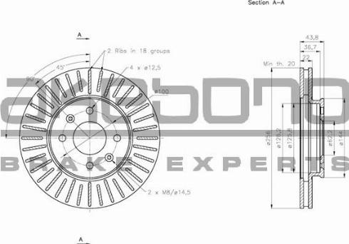 Akebono BN-0555 - Тормозной диск autosila-amz.com