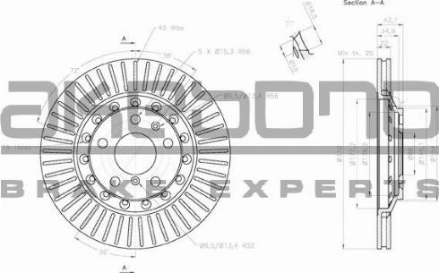 Akebono BN-0567 - Тормозной диск autosila-amz.com