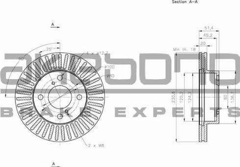 Akebono BN-0529E - Тормозной диск autosila-amz.com