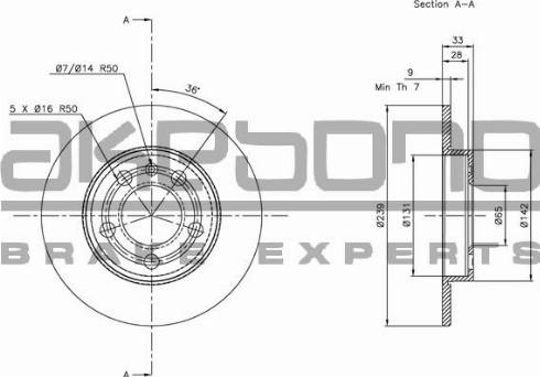 Akebono BN-0527 - Тормозной диск autosila-amz.com