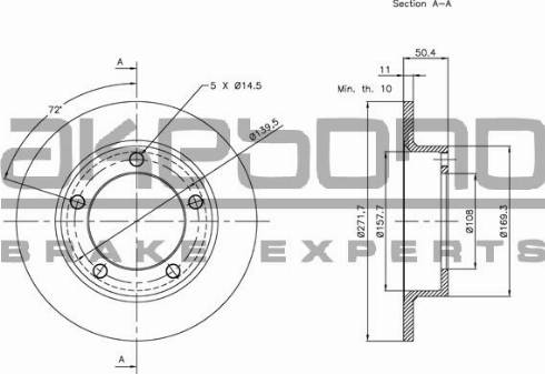 Akebono BN-0699 - Тормозной диск autosila-amz.com