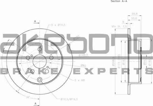 Akebono BN-0649 - Тормозной диск autosila-amz.com