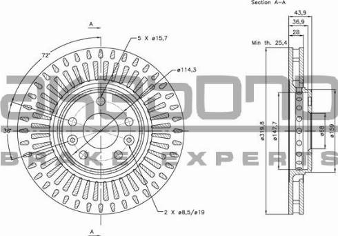 Akebono BN-0647 - Тормозной диск autosila-amz.com