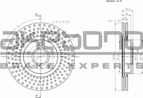 Akebono BN-0665 - Тормозной диск autosila-amz.com