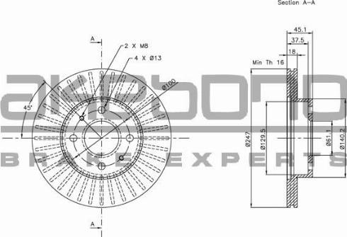 Akebono BN-0634E - Тормозной диск autosila-amz.com