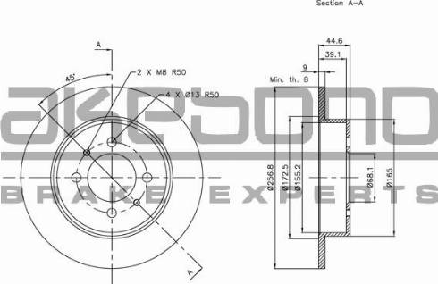 Akebono BN-0632 - Тормозной диск autosila-amz.com