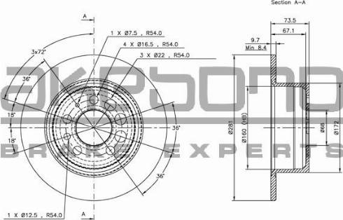 Akebono BN-0620 - Тормозной диск autosila-amz.com