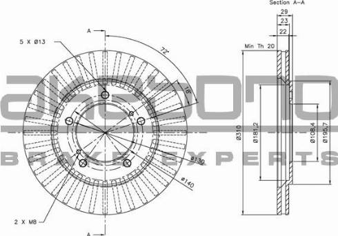 Akebono BN-0679 - Тормозной диск autosila-amz.com