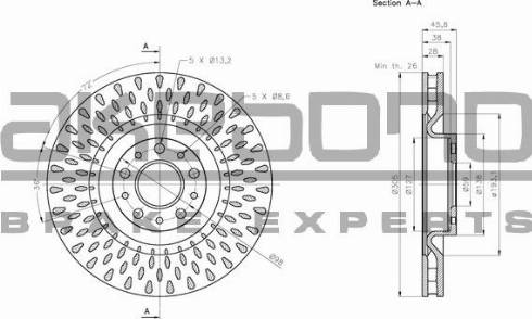 Akebono BN-0675 - Тормозной диск autosila-amz.com