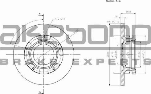 Akebono BN-0677 - Тормозной диск autosila-amz.com