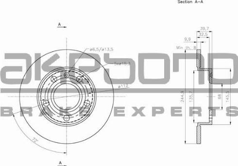 Akebono BN-0064E - Тормозной диск autosila-amz.com