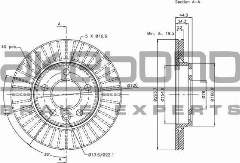 Akebono BN-0062 - Тормозной диск autosila-amz.com