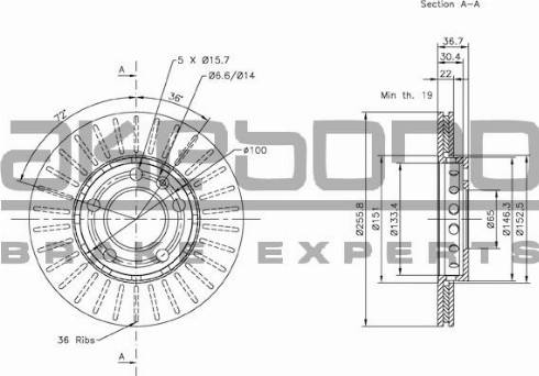 Akebono BN-0003 - Тормозной диск autosila-amz.com