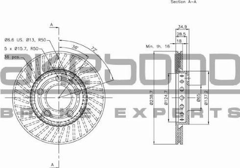 Akebono BN-0018 - Тормозной диск autosila-amz.com